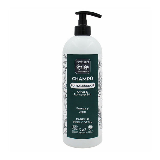 Champô Fortalecedor Natural com Oliva e Aloé Vera BIO, NaturaBIO Cosmetics, 740 ml