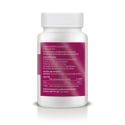 Zinco de libertação prolongada, Soria Natural, 60 comprimidos