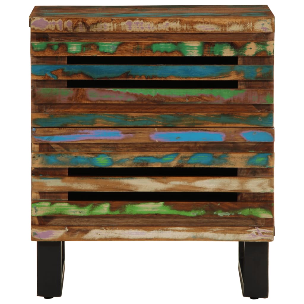 Mesitas De Noche 2 Uds De Madera Maciza Reciclada 40x34x46 Cm_2
