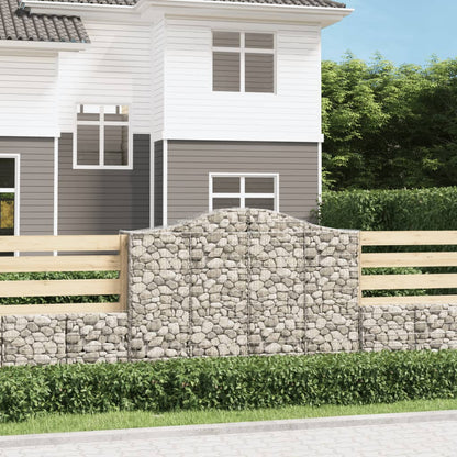 Cestas Gaviones 10 Uds Forma De Arco Hierro 200x50x140/160 Cm_1