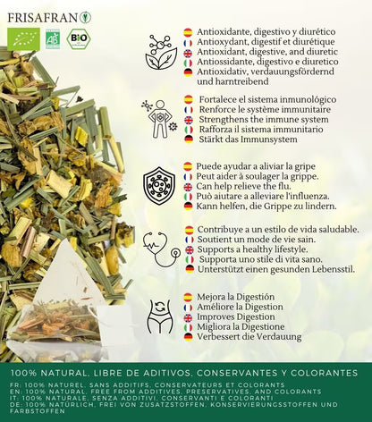Infusión De Jengibre-limón |pirámides | Calidad | Frisafran 60 Uds_3