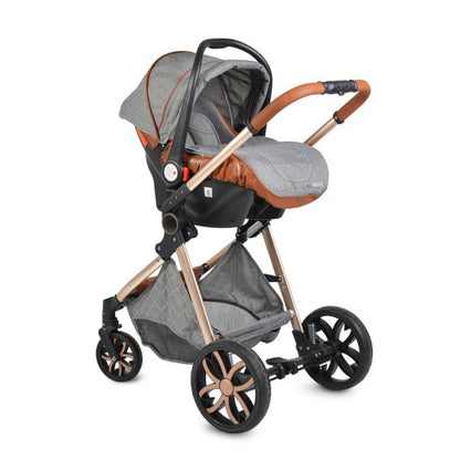 Carrito De Bebé Trío Convertible Con Detalles En Polipiel Alma Dark Grey_3