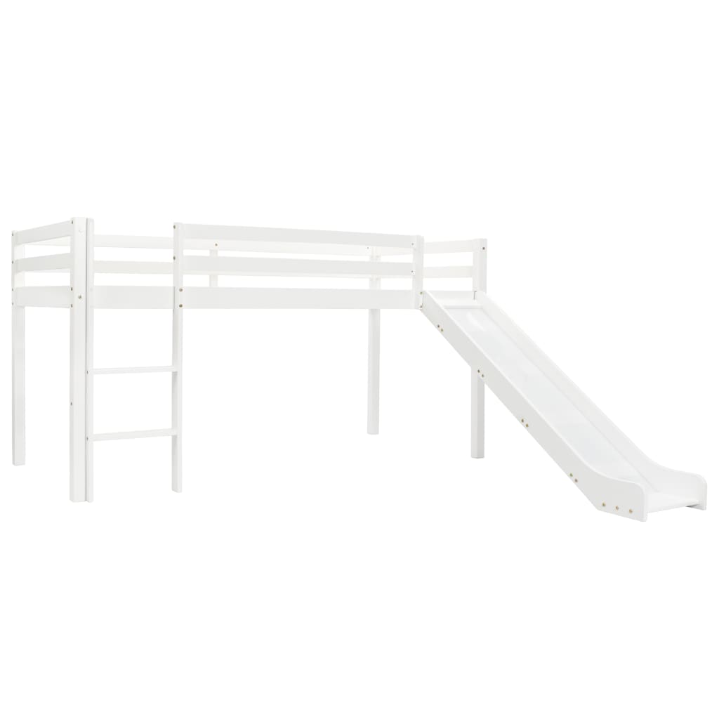 Cama Alta Para Niños Tobogán Y Escalera Madera Pino 97x208 Cm / Vetonek_0