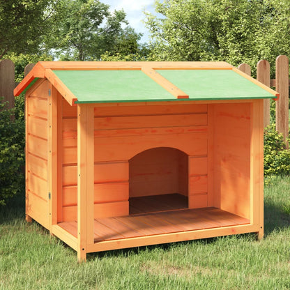 Caseta Para Perros Madera Maciza De Pino Marrón 96x87x80,5 Cm_1