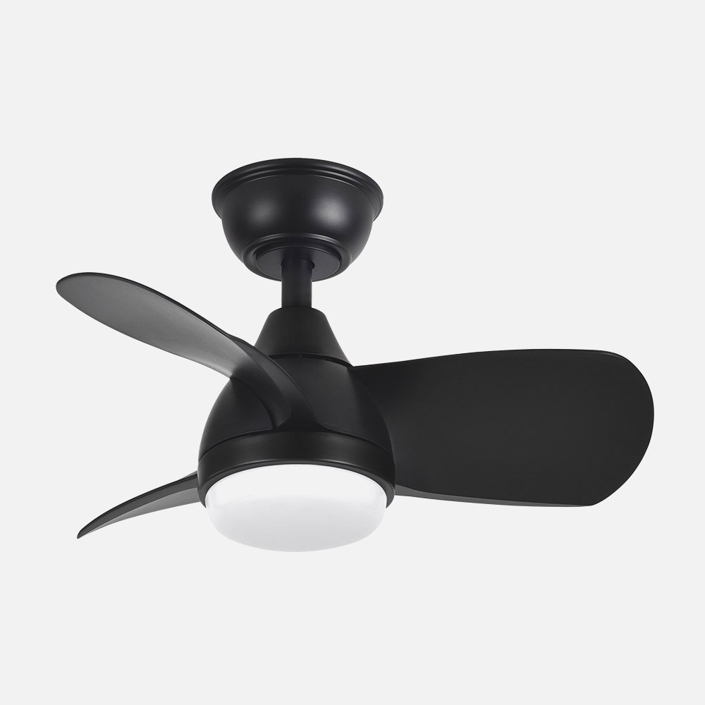 Ventilador Dc 24w Pirdo Negro 3 Aspas 60d 2400lm 6 Velocidades 3000-4500-6000k C/remoto, Memoria Y Temporizador_1