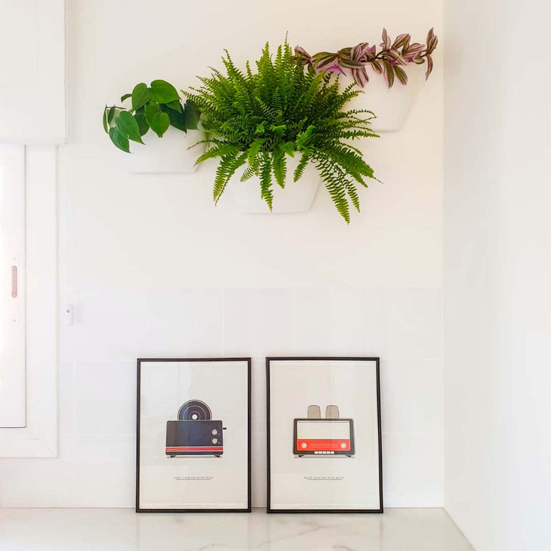 Jardín Vertical Modular Citysens Con Riego Manual De 3 Macetas – Blanco, Polipropileno 100% Reciclado_1