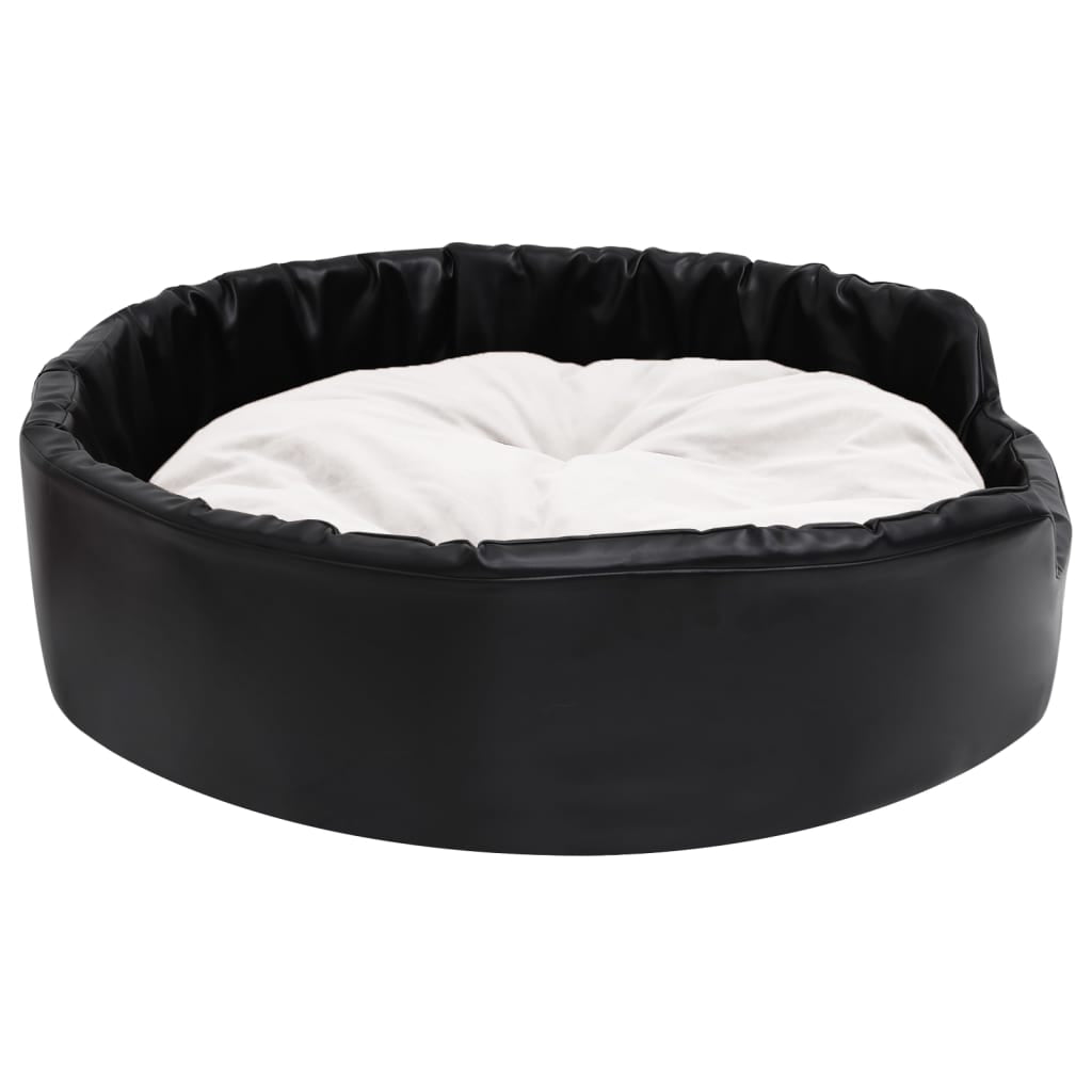 Vidaxl Cama Para Perros Felpa Y Cuero Sintético Beige 90x79x20 Cm_3
