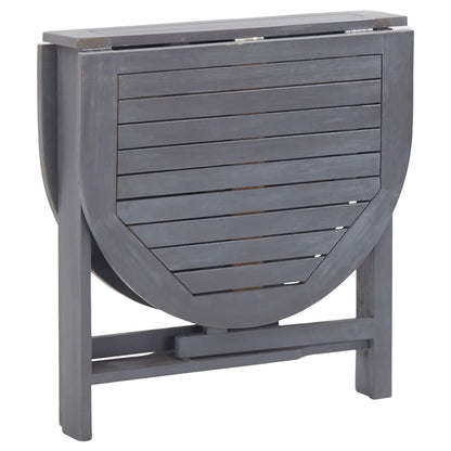 Vidaxl Juego De Comedor De Jardín 5 Pzas Madera Maciza De Acacia Gris_5