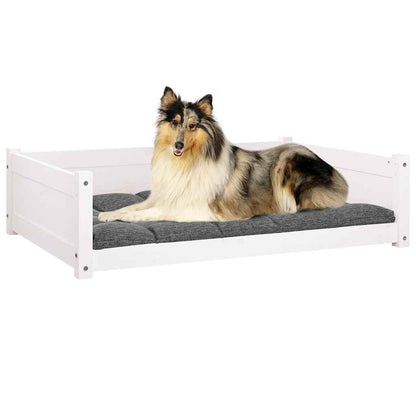 Vidaxl Cama Para Perros Madera Maciza De Pino Blanco 95,5x65,5x28 Cm_3