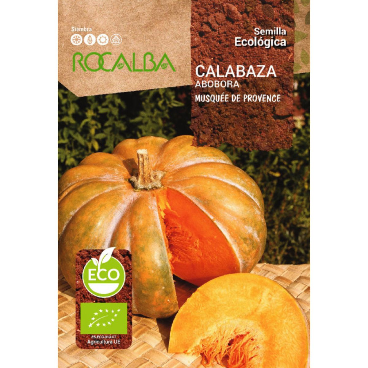 Sementes de abóbora biológicas Musquee de Provence Rocalba