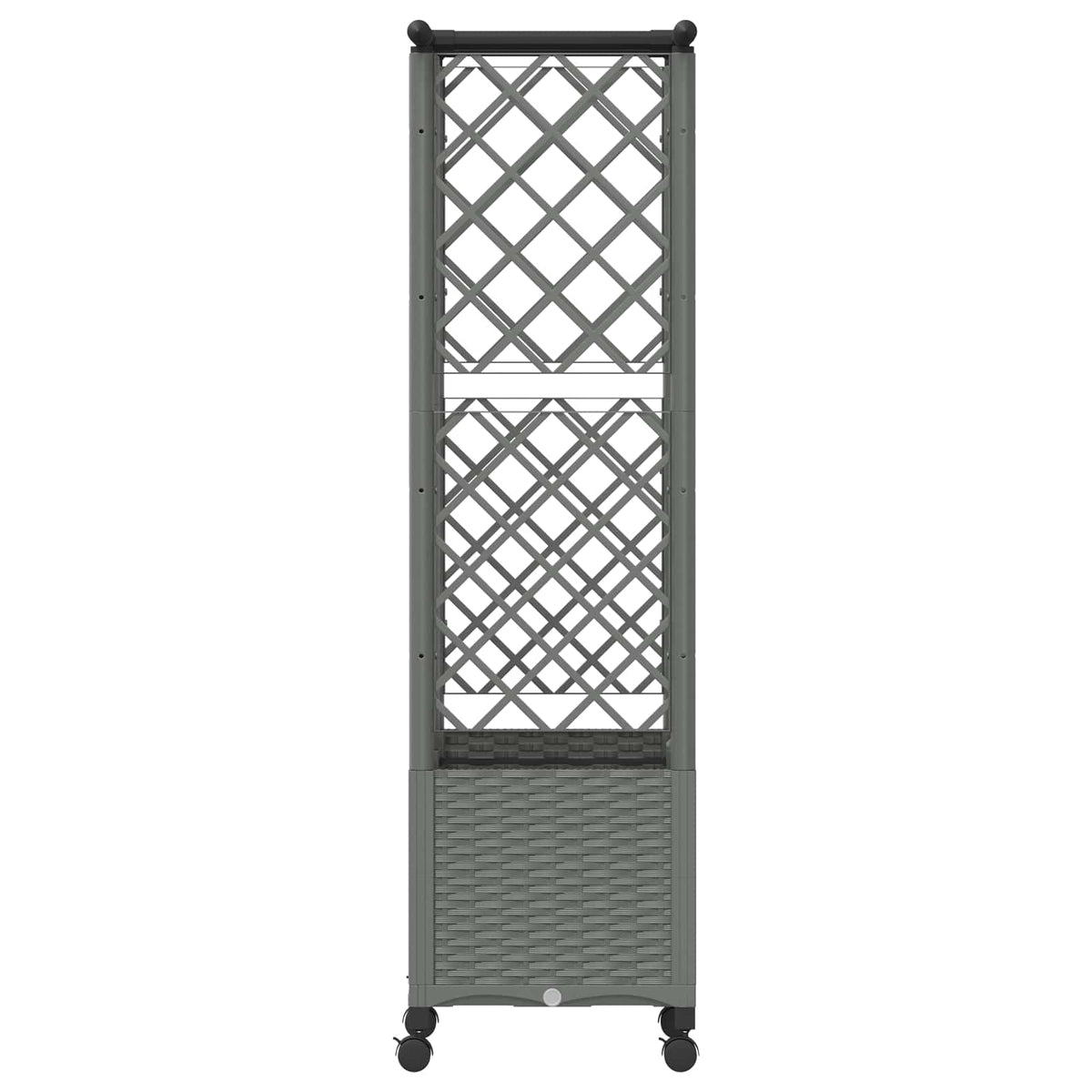 Cama Elevada Con Trellis Y Techo Gris Claro 124 X 40 X 142 Cm_3
