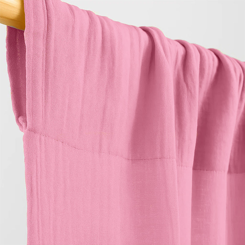 Cortinas De Gasa De Algodón Orgánico Color Rosa Para Bebé_4