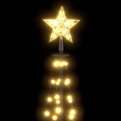 Vidaxl Árbol De Navidad Cónico 84 Led Blanco Cálido 50x150 Cm_4