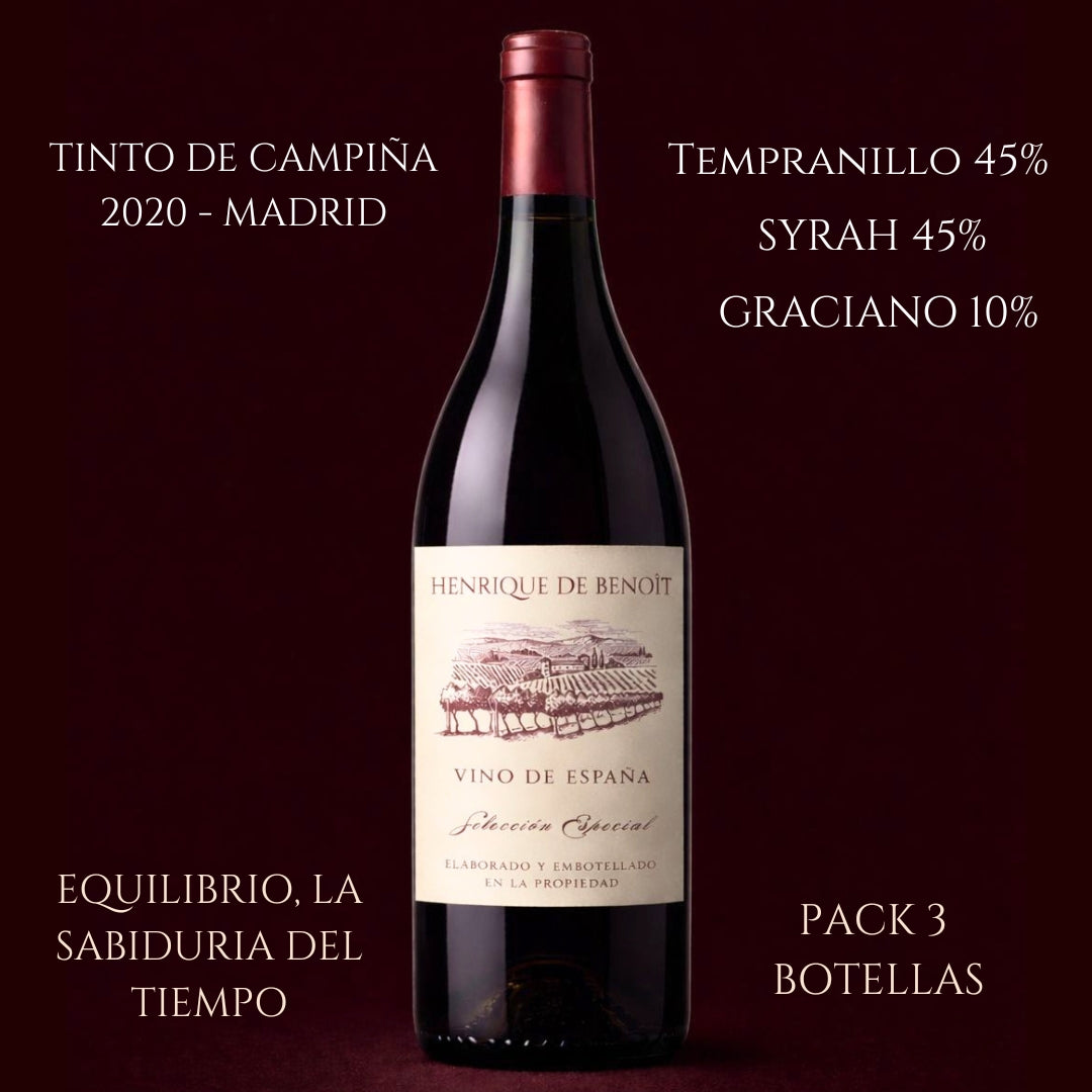 Vino Tinto Reserva 2020 Pack 3 Botellas 750 Ml | Tempranillo 45% Syrah 45%, Graciano 10% | 12 Meses Barrica + 5 Años_1