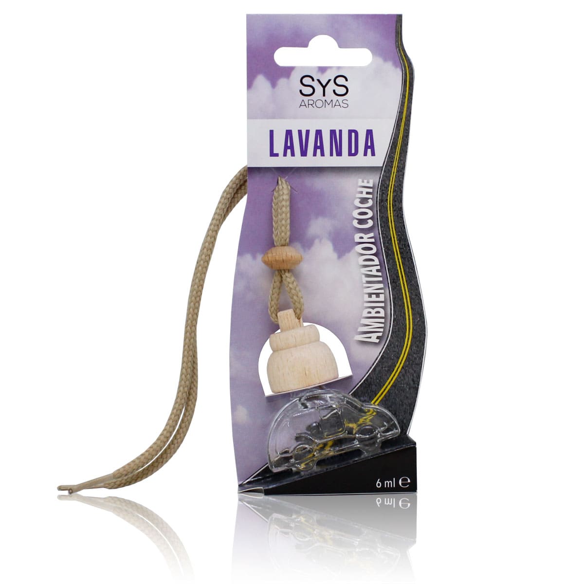Ambientador Coche Little Car Lavanda Sys Aromas 6 Ml | Aroma Floral Relajante | Frescor Duradero | Formato Compacto_0