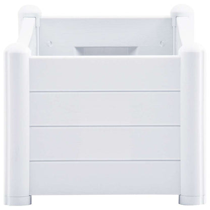 Arriate Elevado De Jardín Pp Blanco 100x43x35 Cm_3