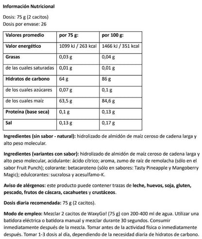 Waxygo! - 2kg - Piña - Complejos De Carbohidratos - Amix Nutrition_5