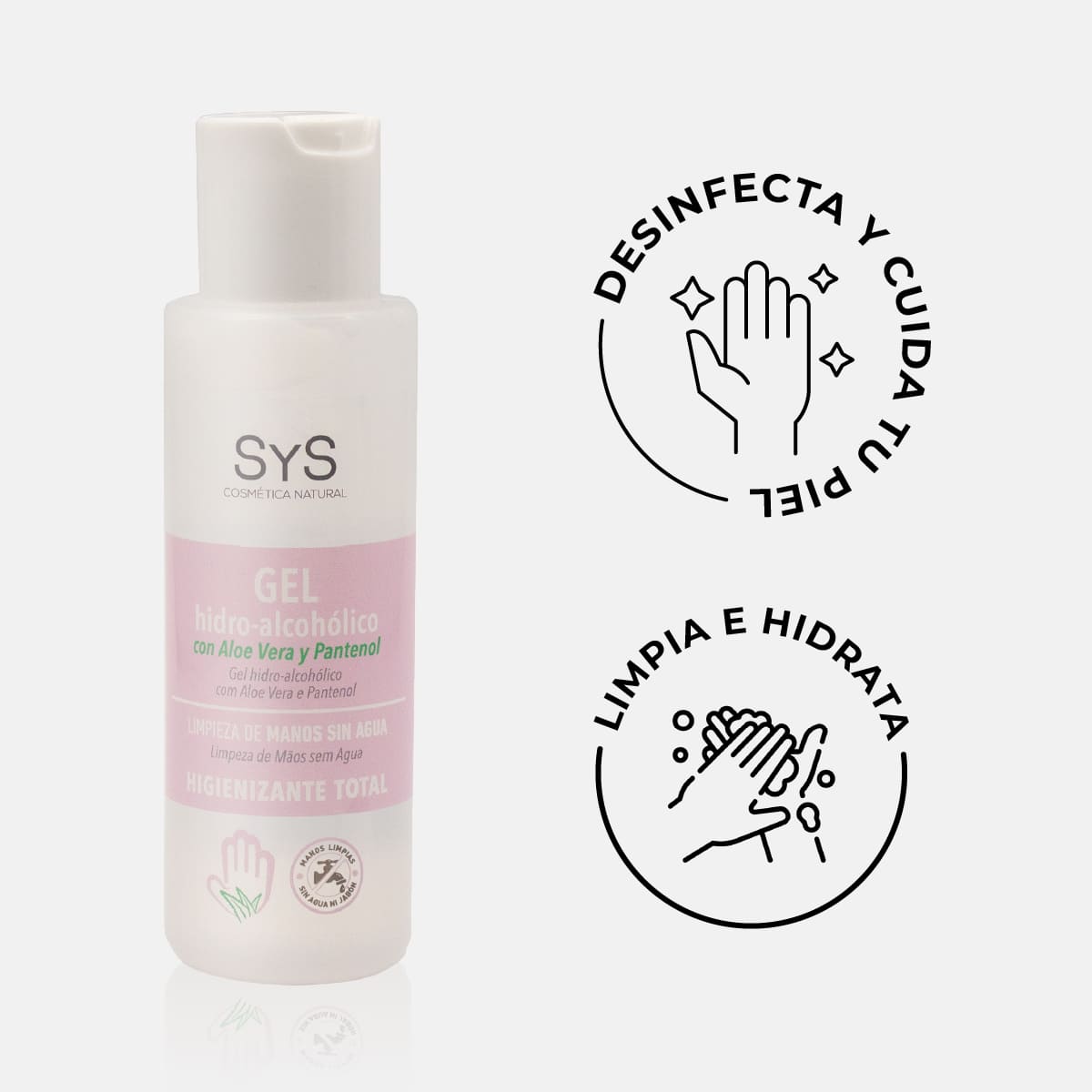 Gel Hidroalcohólico con Aloe Vera Labnatur 100 ml | Formato Viaje | Limpieza sin Agua | Hidrata y Suaviza | Vegano_3