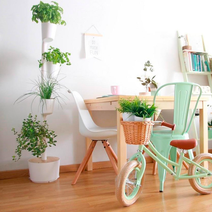 Huerto Vertical De Interior Citysens Con Riego Manual De 4 Macetas – Blanco, Polipropileno 100% Reciclado_1