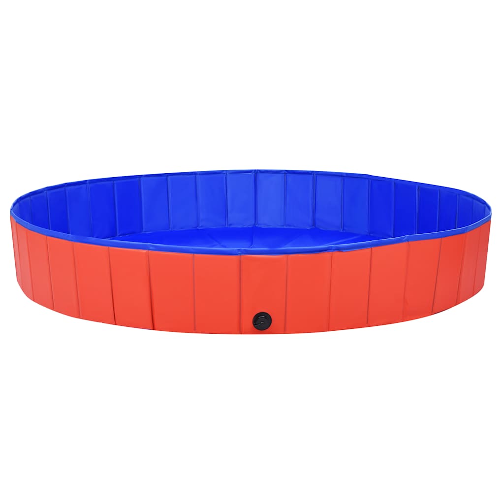 Piscina Para Perros Plegable Pvc Rojo 200x30 Cm_0