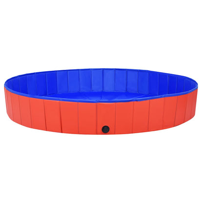 Piscina Para Perros Plegable Pvc Rojo 200x30 Cm_0
