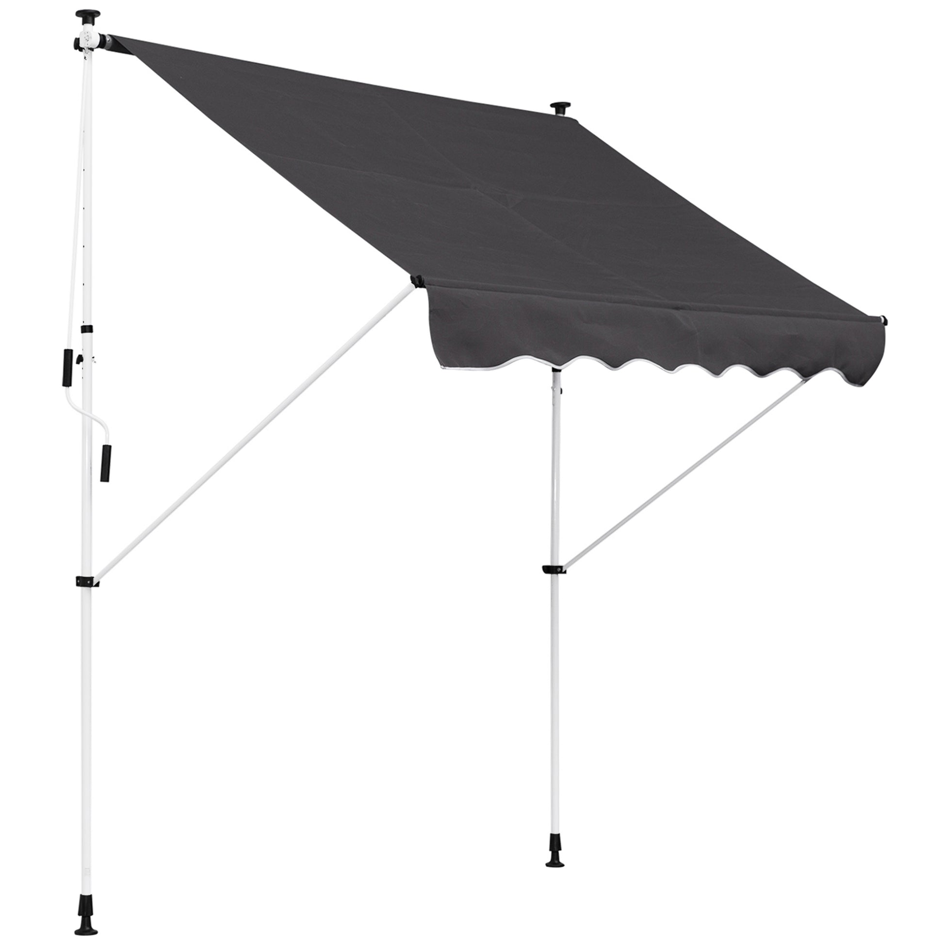 Outsunny Toldo Manual Retráctil 200x150x170-280cm Con Manivela Para Terraza_0