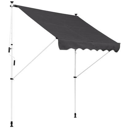 Outsunny Toldo Manual Retráctil 200x150x170-280cm Con Manivela Para Terraza_0