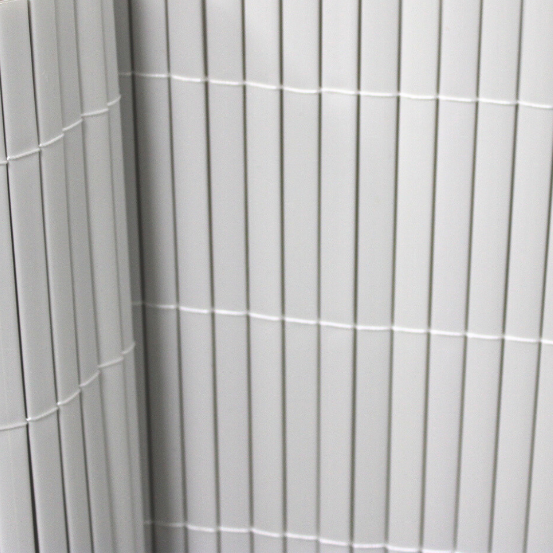Cañizo Pvc Doble Cara| 1,5x3 M| Color Blanco| Lamas 11 Mm| Composición 100% Pvc| Bridas Sujeción Incluidas_2
