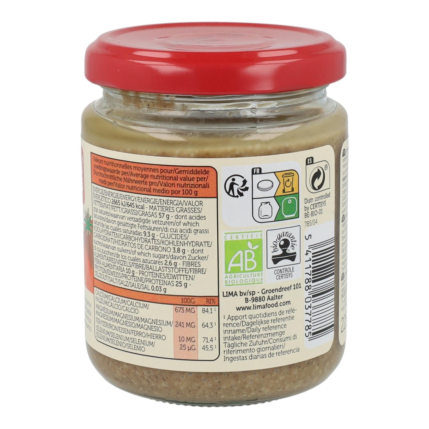 Tahin sin sal ECO Lima 225gr
