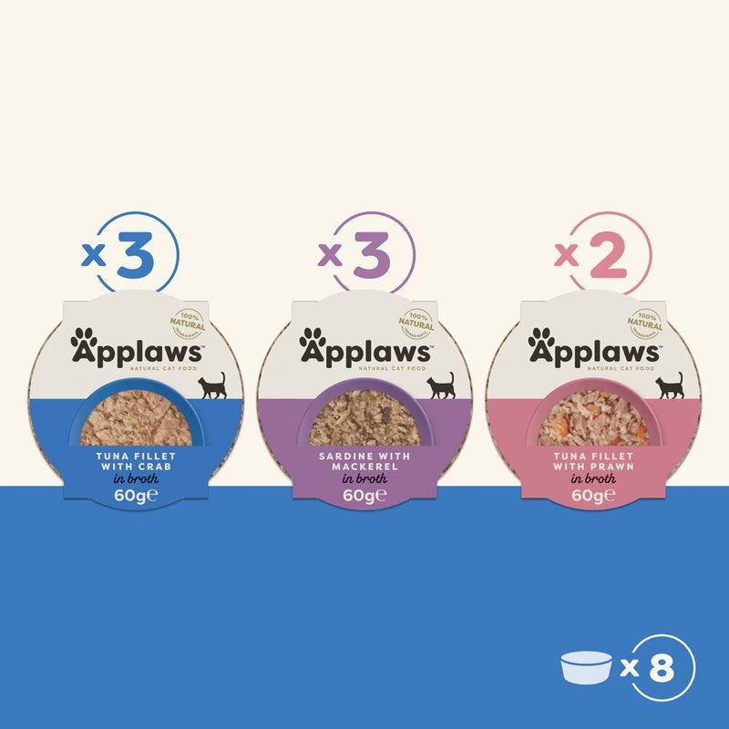 Applaws Cat Multipack Seleção de Peixes para Gatos 8x60 g
