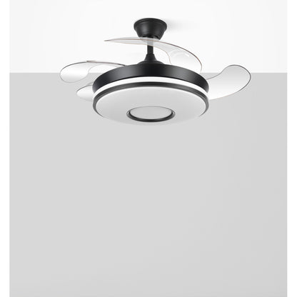 Ventilador Dc Dani 48w 4800lm Negro 3aspas 6velocidades 91d 3000-4000-6000k Remoto+memoria+temporizador 24_3