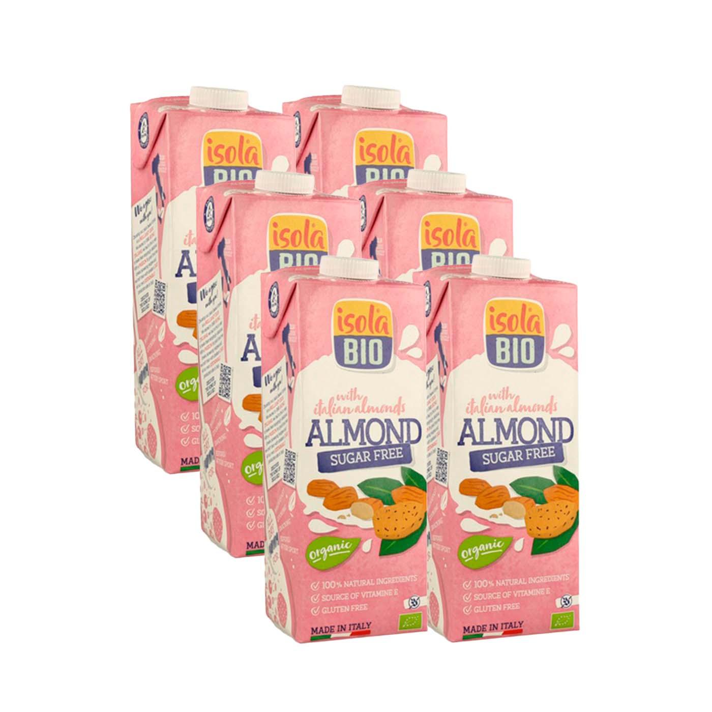 Pack de 6 Bebidas de Amêndoa sem Açúcar Bio Isola Bio 1 L