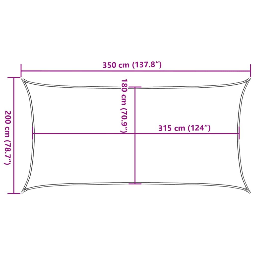 Vidaxl Toldo De Vela Hdpe Marrón160 G/m² 2x3,5 M_2
