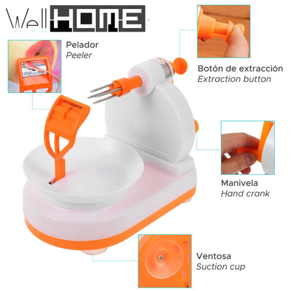 Pelador De Fruta De Plástico Abs Color Naranja Y Blanco_1