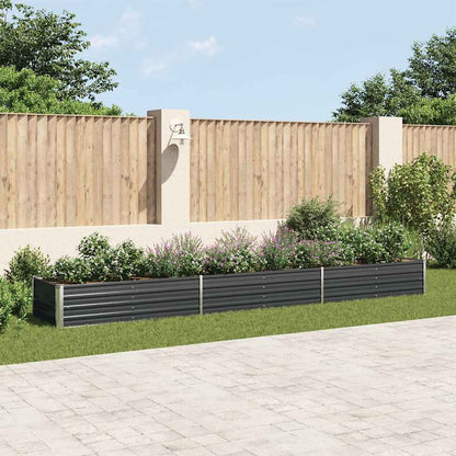 Arriate De Jardín De Acero Galvanizado Antracita 480x80x45 Cm_1