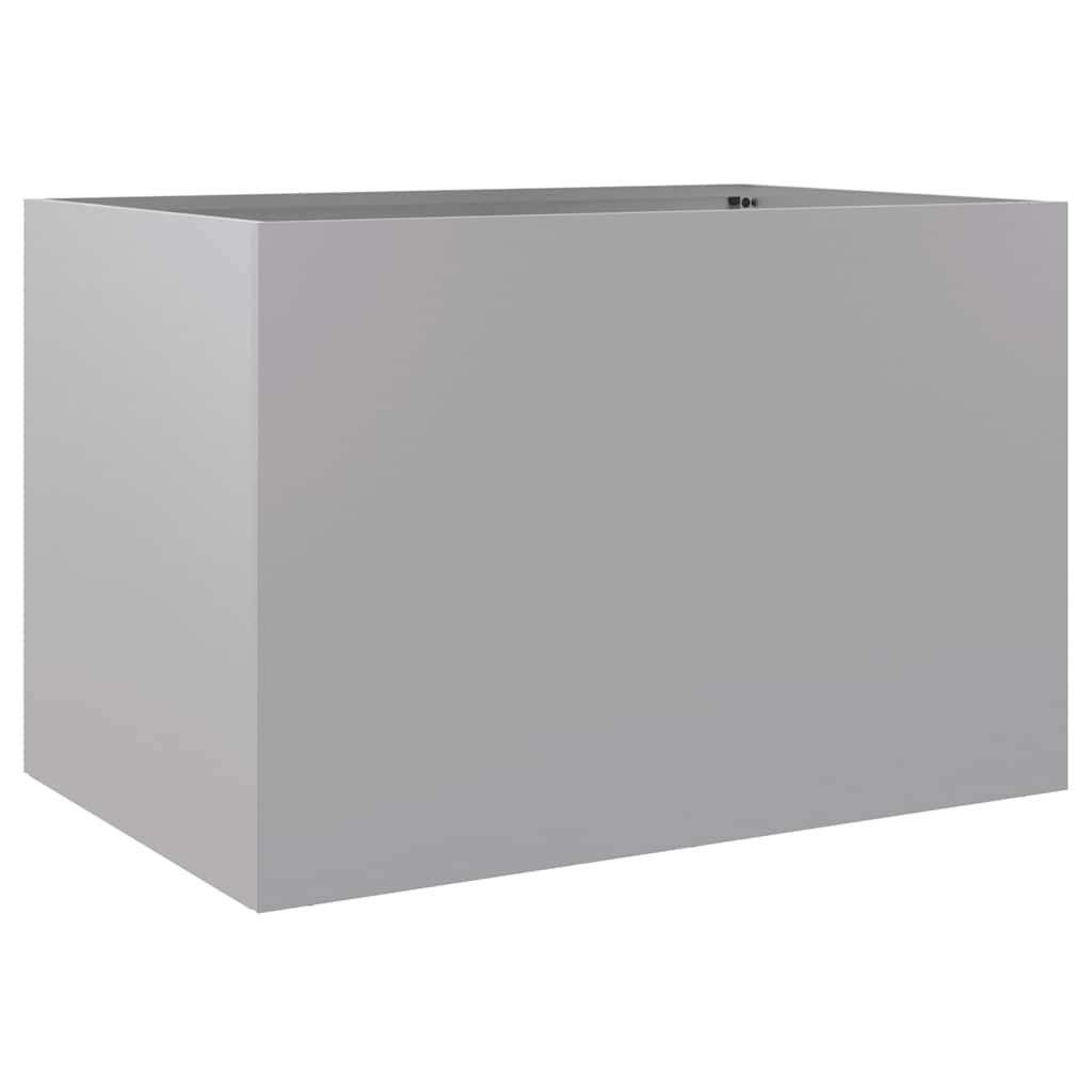 Jardinera De Acero Galvanizado Plateado 62x40x39 Cm_4