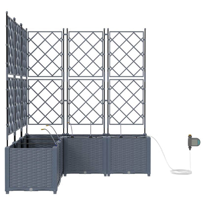 Macetero De Jardín 5 Uds. Gris Claro 120 X 120 X 142 Cm Pp_5