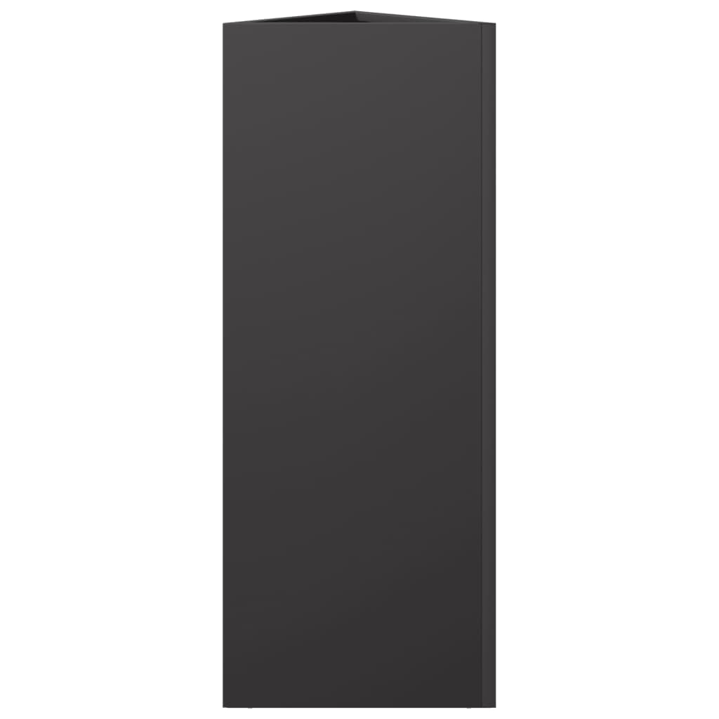 Jardinera Triangular Acero Negro 30x26x75 Cm_4