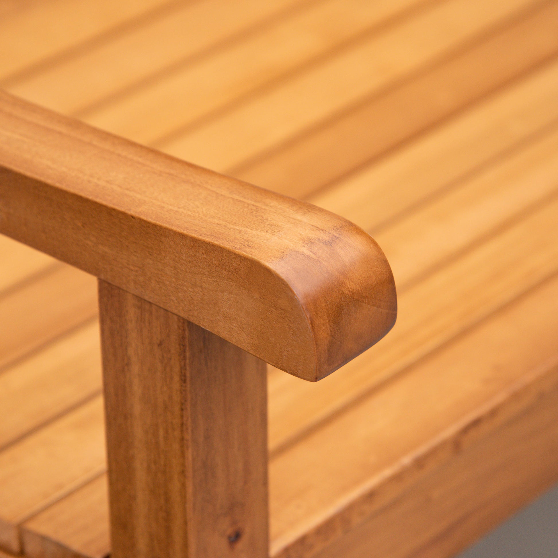 Outsunny Banco Madera Exterior 2 Plazas 123x61x89,5 Cm Con Reposabrazos Natural_3