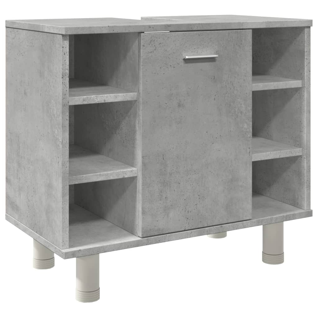 Armario De Baño Madera Ingeniería Gris Hormigón 60x32x53,5 Cm / Vetonek_0