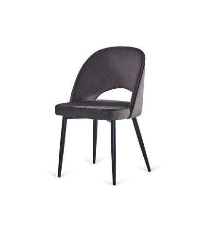 Pack De 4 Sillas Teruel Tela Velvet En Gris Oscuro. 89 Cm (alto) 48 Cm (ancho) 48 Cm (fond_0