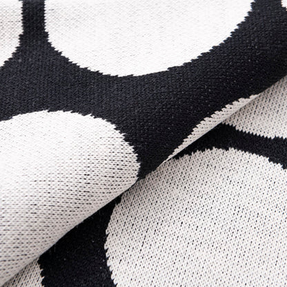Manta 140x190cm 100% Acrilico 1000gr Topos Negros Benetton_4
