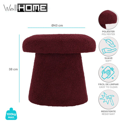 Taburete Teddy Bourdeos Ø43x38cm - Well Home_1