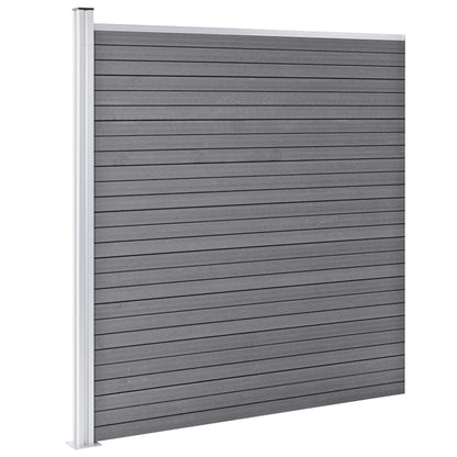 Valla De Jardín De Wpc Gris 1564x186 Cm / Vetonek_2