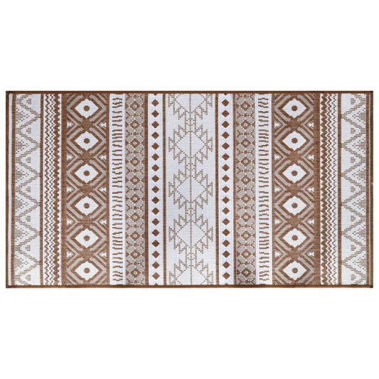 Vidaxl Alfombra De Exterior Gris Y Blanca Reversible 80x150 Cm_0