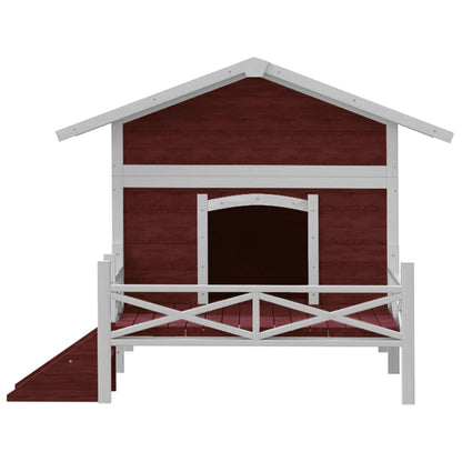 Vidaxl Caseta Para Perros Madera Maciza Pino Color Moca 159x120x88,5cm_4
