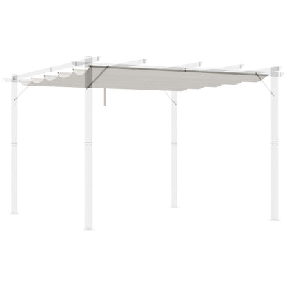 Cubierta Para Pérgola Outsunny Tela Poliéster Crema 250x255x6 Cm_0