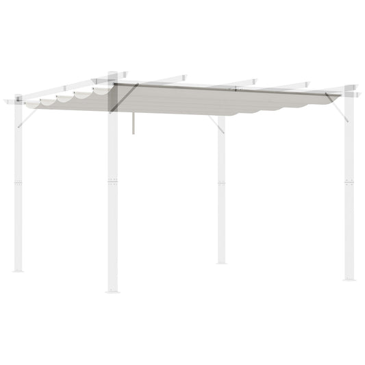Cubierta Para Pérgola Outsunny Tela Poliéster Crema 250x255x6 Cm_0