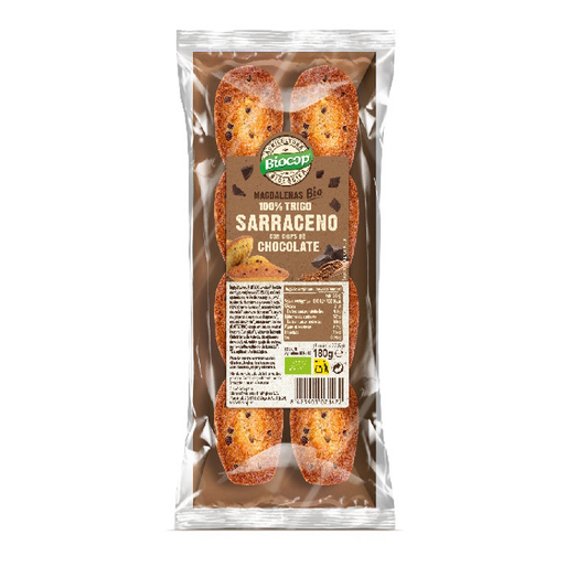 Muffins de trigo sarraceno com pepitas de chocolate Biocop 180g