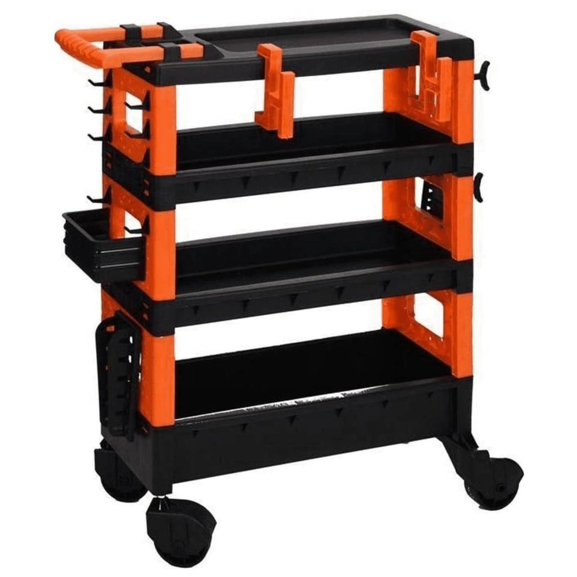 Well Home Carro De Transporte 68x35x87,5cm En Color Negro Y Naranja_0